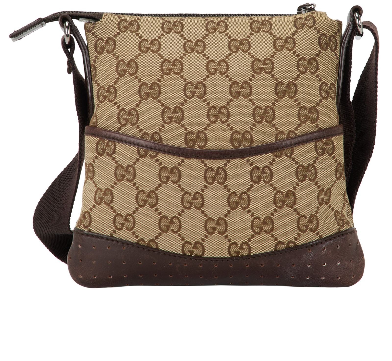 GG Crossbody, &pound;250, Handbags, Beige/Brown, Canvas, Back view